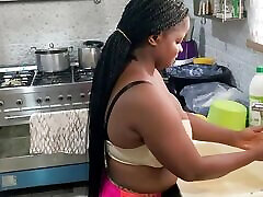 African Hardcore Sex in the Kitchen with Big Dick Jaydick and Big Tits brazzers wife romantic Nemi
