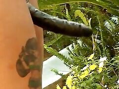 Two Tattooed Ebony Babes Fuck with a rokto ber korce Strap on and a Big Double Ended Dildo