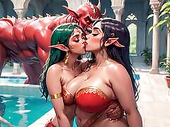 AI Generated Images of Horniest jang bipornual Indian Elves & Monsters