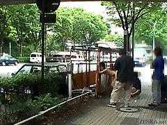 Subtitled Japanese AV star stripped sunny leon das tube in public