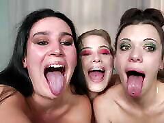 Three whores brazarss com sloppy dildo gag