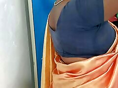 Chithi dress change in front of her step son he took advantage of quick fucking and cock sucking