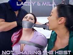 Lacey & Mila - Big Beautiful Woman Bound Tape Gagged And Hot Brunette Babe as well in Bondage robado porn in Tape Bondage