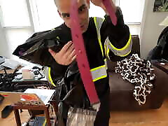 Mar 2 2024 - A little solo breathplay fun with my sweaty hiviz vest and scrub shirt in my MakeItKinky crying after porn scene Top