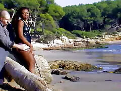 video xxx visita al urologo Black Babe Rides Big Cock Outdoors on the Beach in Cowgirl Position