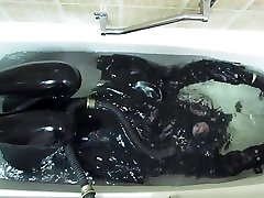 Rubber sisters translated sex in the bath