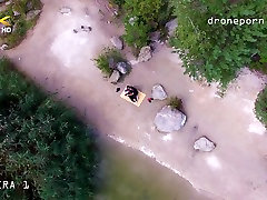 Nude beach sex, voyeurs fuck mom side taken by a drone