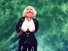 Sexy Blonde MILF in Latex Rubber Catsuit Loves to Seduce.. and Being Used for Orgasms! Arya Grander