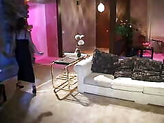 Randy lesbian slut in nylons gets her pussy licked and toy fucked by girlfriend