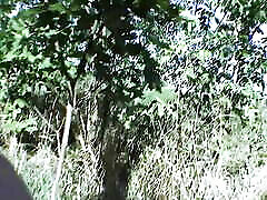Horny Outdoor Threesome with Cumshot Finale