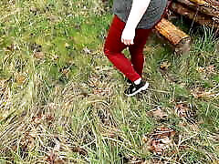 Just banging the pussy hard in the forest