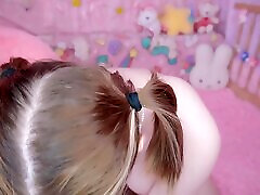 Tiny Sweet Blonde Teen With Puffy Titties Gives JOI And Masturbates For Her Beloved Stepdaddy