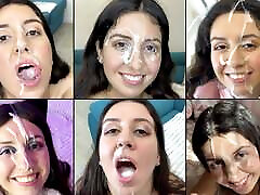 Cum on face diamond otega, cum in mouth, cum swallowing, a lot of cum on face