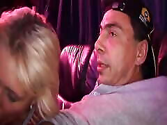 Blonde German hoe takes on two fat cocks