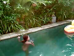 Me & my Filipina wife, enjoying nudism naturism baby japon buz freedom, in s private pool villa