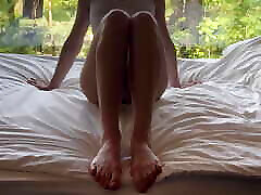 short shorts stretching body hot