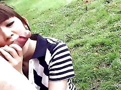 Massive Outdoor Facial Bukkake for Skinny Japanese Teens by many old Guys