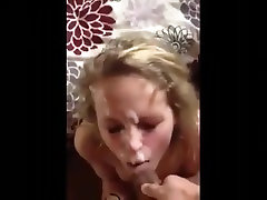Spraying cum on this injection hole blonde college girls face