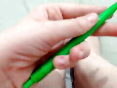 I touch my feet with my boss&039;s pencil