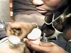 Amazing ebony nurse assfucked by two white dudes