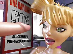 3DGSPOT - Blonde Teen Deepthroats And Gags A Huge Cock In A Dildo Shop! 3D ANIMATION! 3DGSPOT - Blonde Teen Deepthroats And Gags A Huge Cock In A Dildo Shop! 3D ANIMATION!