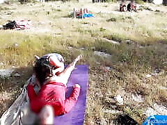 PUBLIC FREE FUCK ON THE MEADOW AND PUBLIC VIEWING WITH MEGA CREAMPIE!