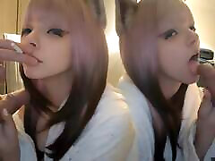 BJ smoking by Cute Anime Girl ask me for full vid