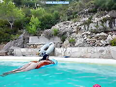 I fuck the guy from the pool in Marseille - Voyeur POV Fuck Hard French