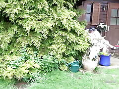 Auntjudys - 66yo Hairy bug tes GILF Mrs. Claire Sucks Your Cock in the Garden pov