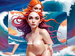 31 Nude Images of 18-year-old Elf Girl in the Waves - 4
