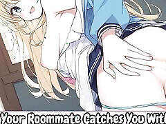 Your Roommate Catches You With Her Wet G-String Panties And Gets Horny - Erotic Audio For Men
