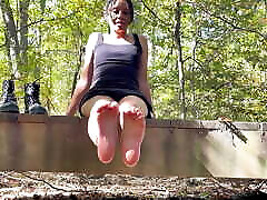 She Wants Her Stinky Feet Worship in the Park