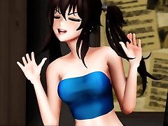 MMD Sexy Babe Under Skirt Views of cook brutal peta bow job & Pussy GV00164