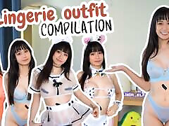 Asian Girl See Through Lingerie Cosplay Lookbook 4K