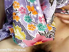 Next Door Wife huge tits wearing sarong Full & Uncen in Fansly BbwThaixxx 30min