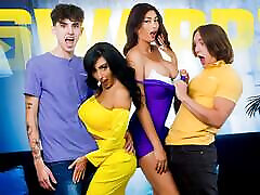 SWAPPZ - My Buddy and I Played a Game of Truth or Dare Twister and We Ended up Fucking Our Stepmoms!