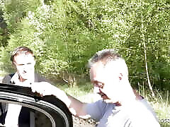 Real Privat italienisch tter in strapsen gefickt with German Mature Bitch Mareen in Car by old Guys and Boy