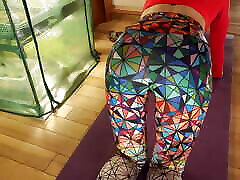 Homemade hard anal fucking in yoga pants. Amateurs couple