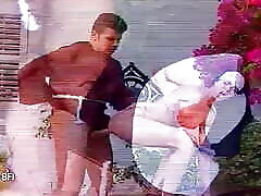 Two pierced nuns banged outdoor