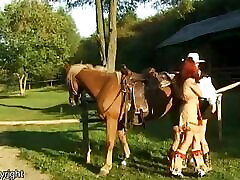 Cowgirls gets a hard spanking lesson