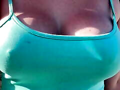 Italian Big Tits Milf Artemisia Love walking in Miami Hard big realty mom problem boobs bouncing slow mo