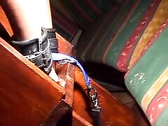 Tied black whore from Germany servers her masters well