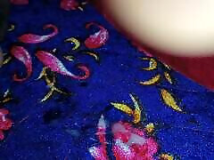 Country boy quilt with cock standing on a cold day o