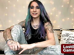Two sexy girls are playing a strip game via a webcam