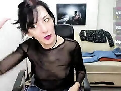 Brunette with foot fetish rubs big dick with her feet in POV
