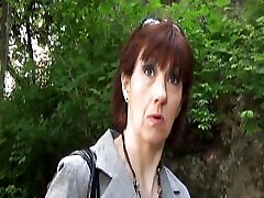 Hot French GILF eats cum after hardcore pussy fuck