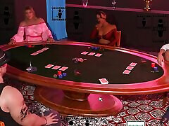 Nasty City HENTAI Game Ep.2 Strip poker and Homemade man nipples control FOOTJOB !