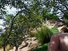Outdoor anal action with hot big boobed blonde slut