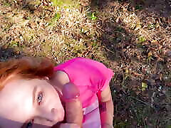 I met a strange stocking pecker in the woods and fucked her!
