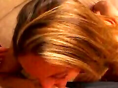 Cute blonde babe sprayed with jizz after rough fuck